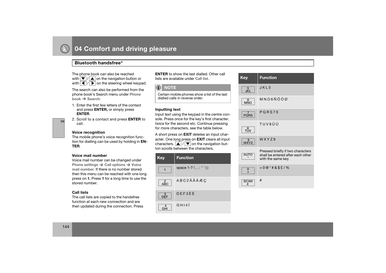 04 comfort and driving pleasure | Volvo 2007 S80 User Manual | Page 145 / 234