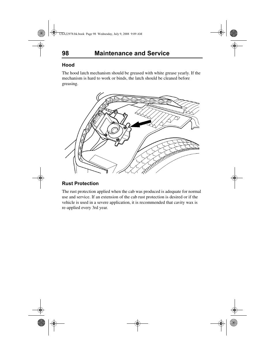98 maintenance and service | Volvo D11F User Manual | Page 102 / 132