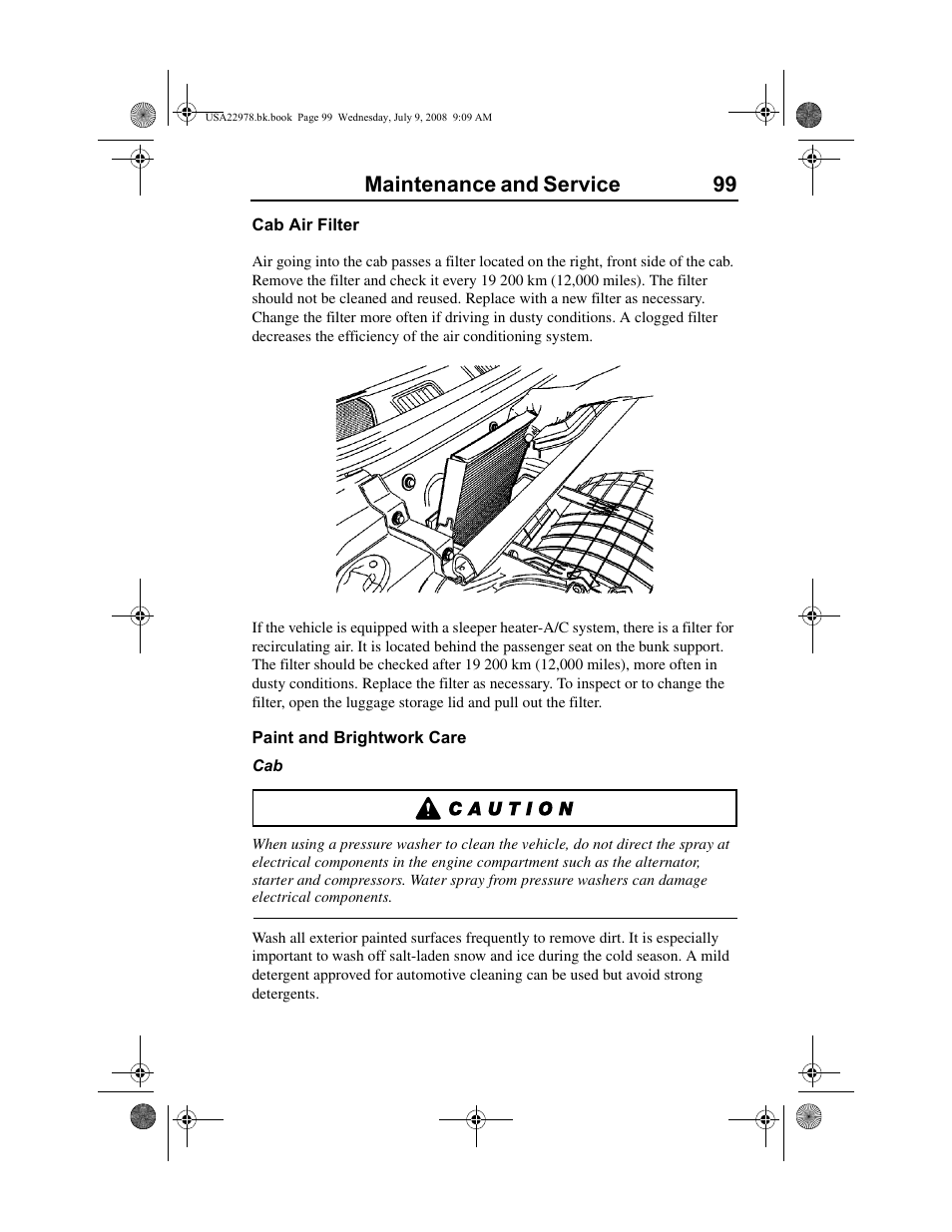 Maintenance and service 99 | Volvo D11F User Manual | Page 103 / 132