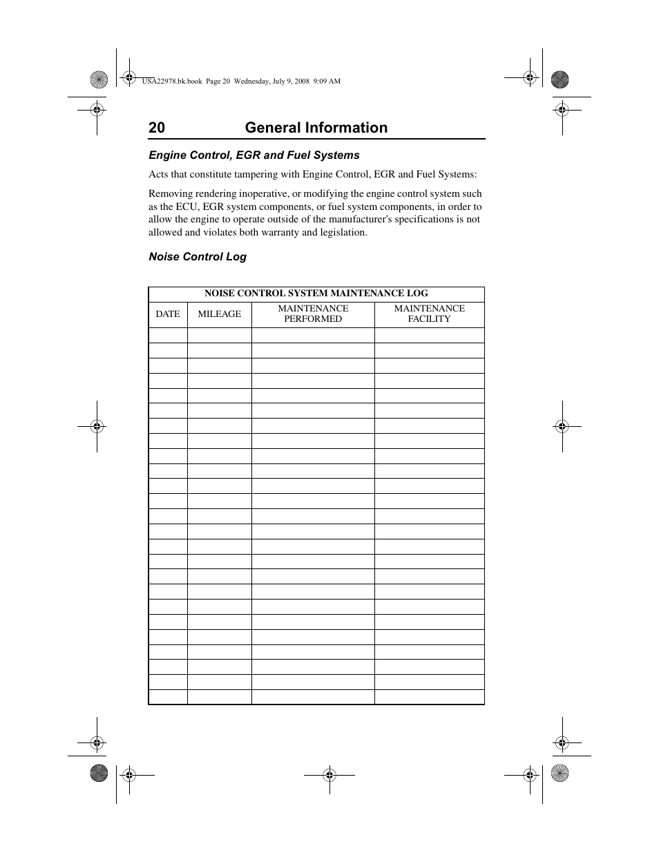 20 general information | Volvo D11F User Manual | Page 24 / 132