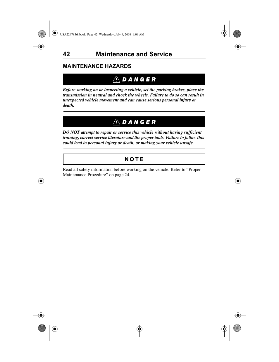 42 maintenance and service | Volvo D11F User Manual | Page 46 / 132