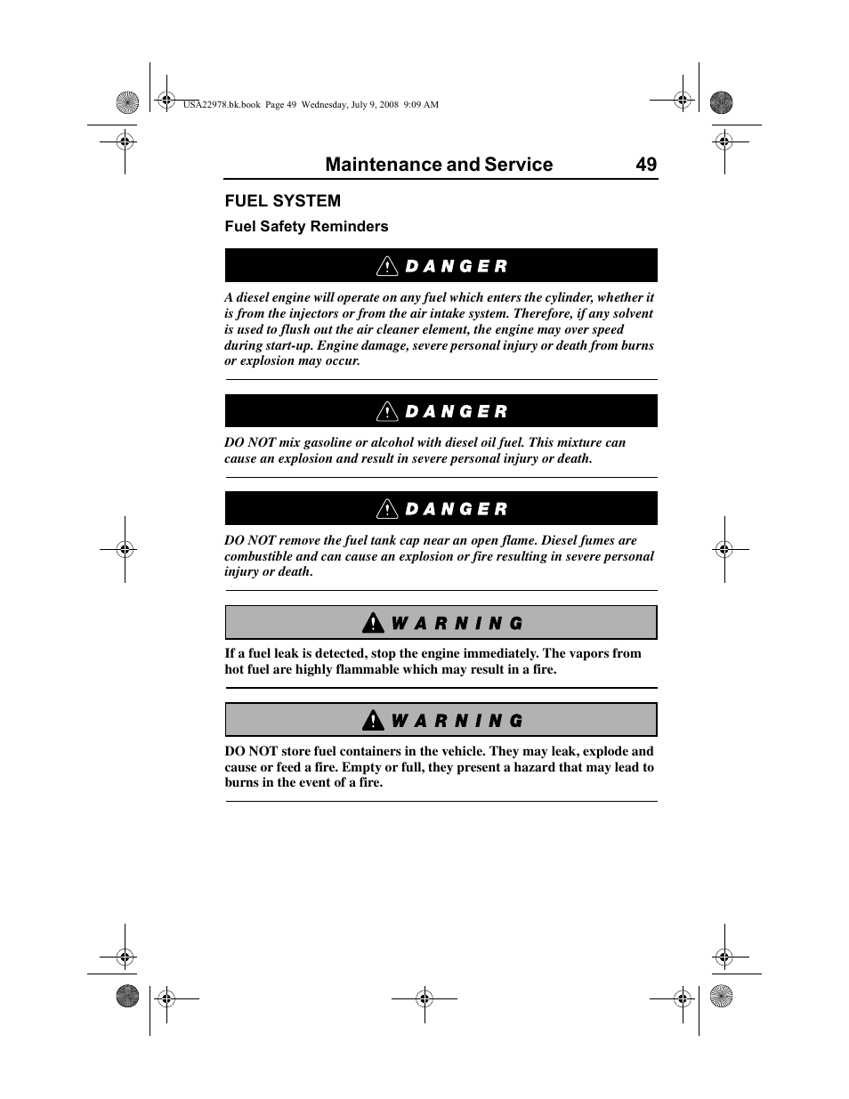 Maintenance and service 49 | Volvo D11F User Manual | Page 53 / 132