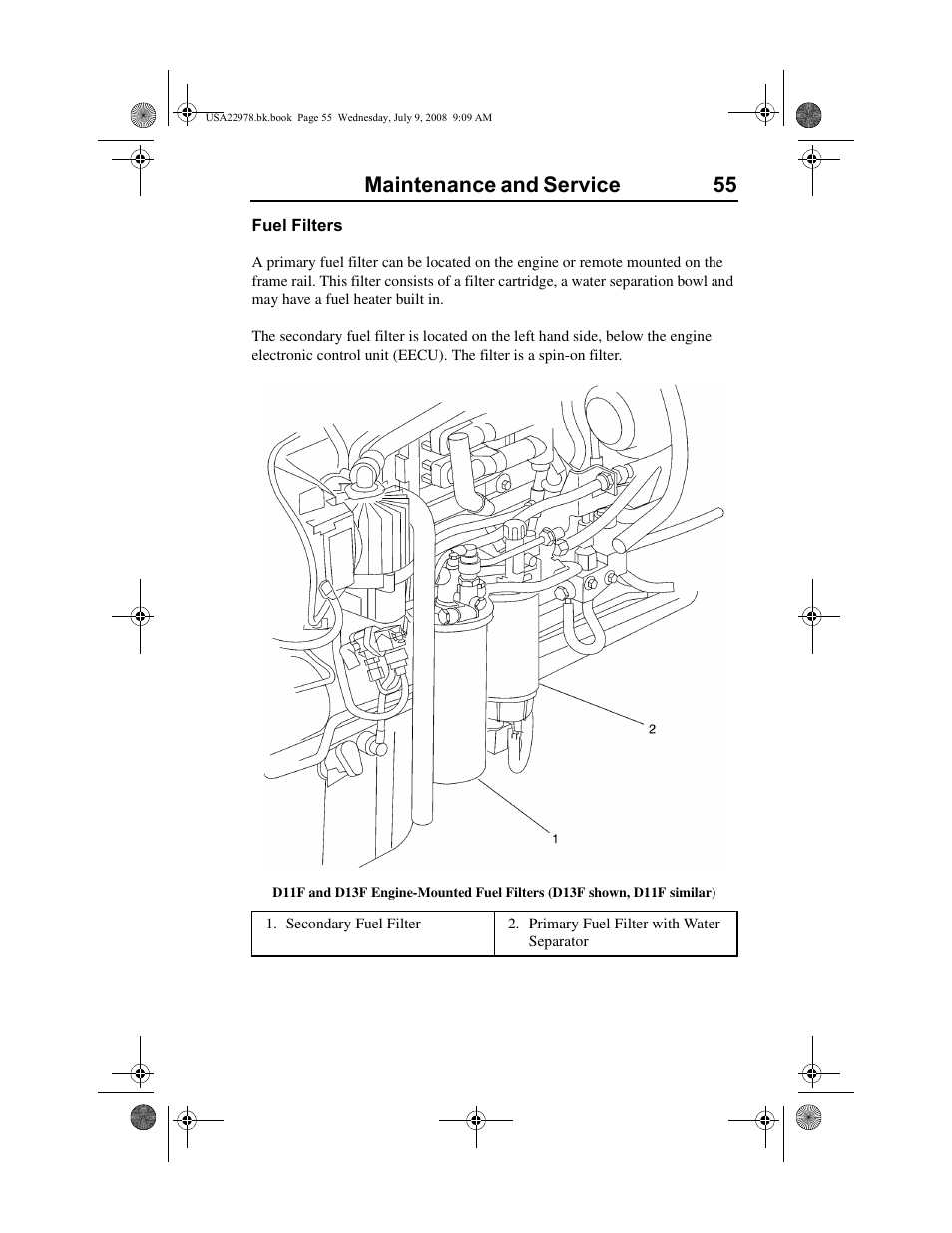 Maintenance and service 55 | Volvo D11F User Manual | Page 59 / 132