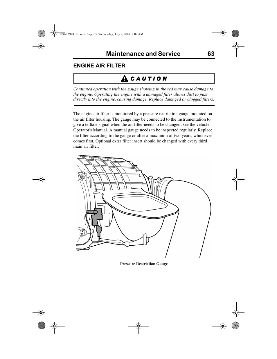Maintenance and service 63 | Volvo D11F User Manual | Page 67 / 132