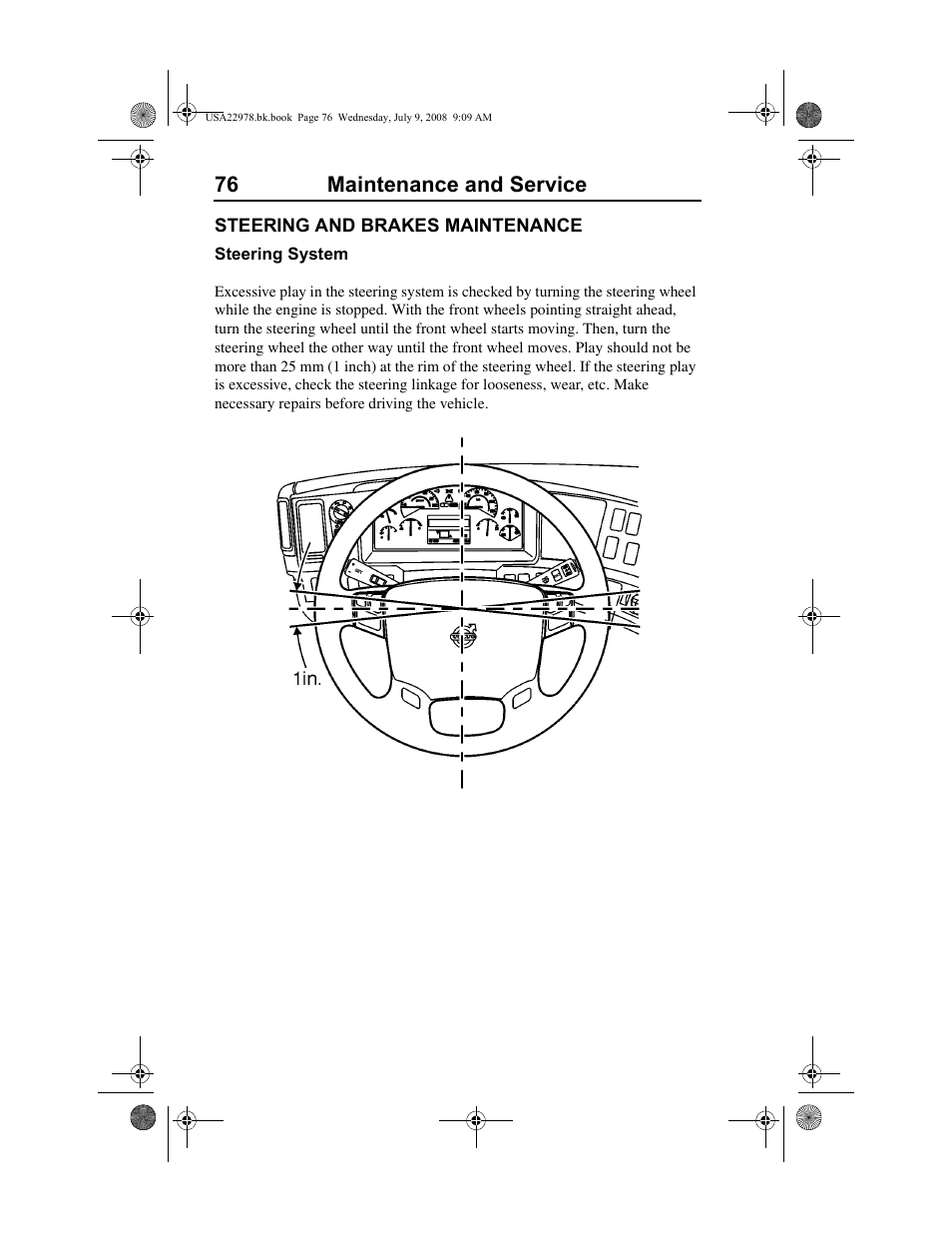 76 maintenance and service | Volvo D11F User Manual | Page 80 / 132