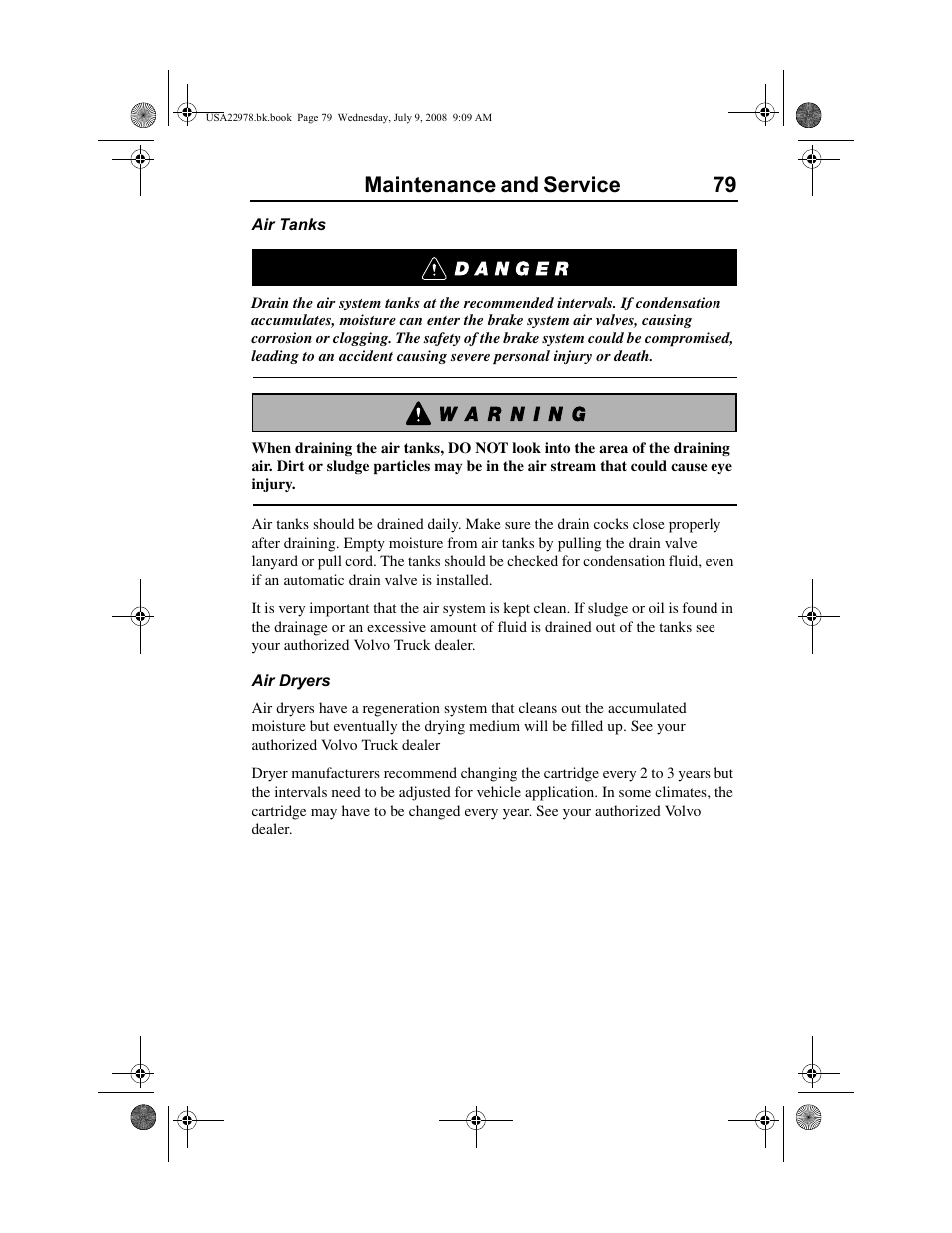 Maintenance and service 79 | Volvo D11F User Manual | Page 83 / 132