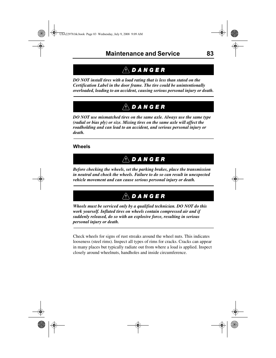 Maintenance and service 83 | Volvo D11F User Manual | Page 87 / 132