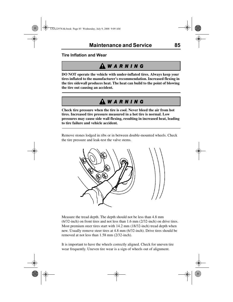 Maintenance and service 85 | Volvo D11F User Manual | Page 89 / 132