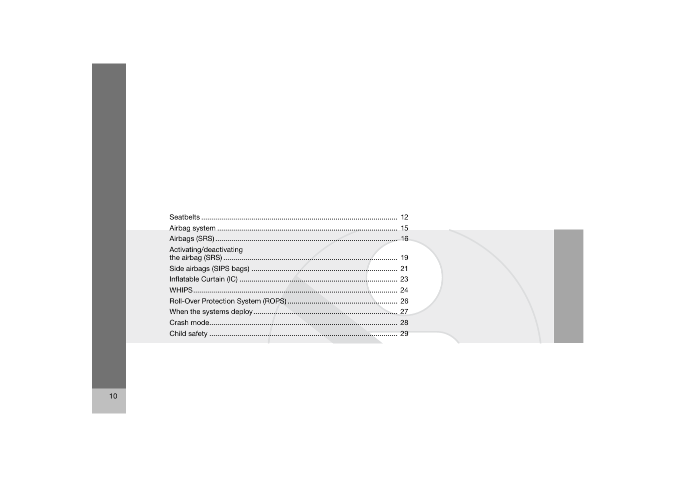 Volvo C70 User Manual | Page 11 / 251