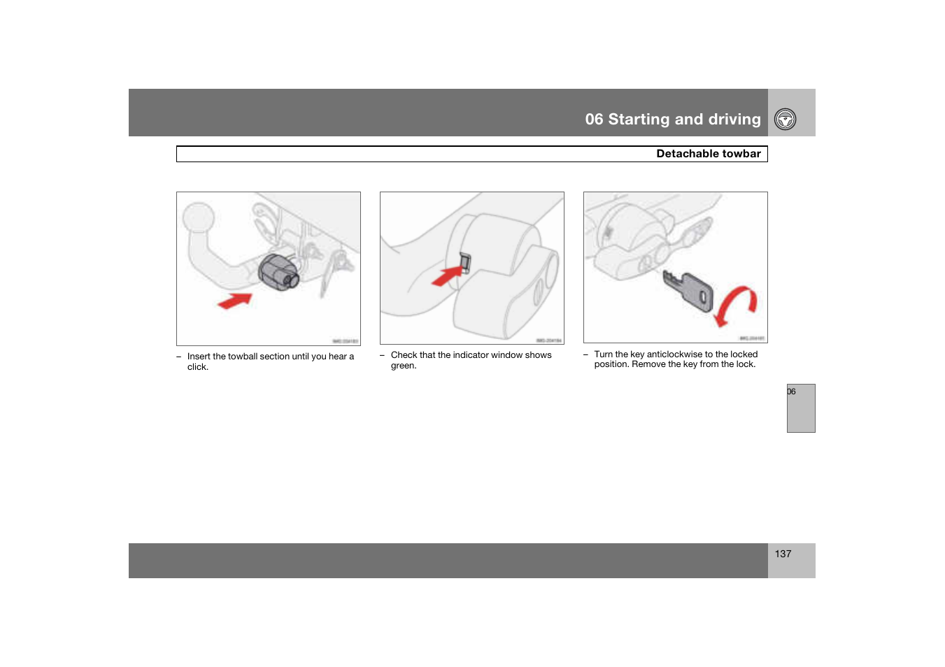 06 starting and driving | Volvo C70 User Manual | Page 138 / 251