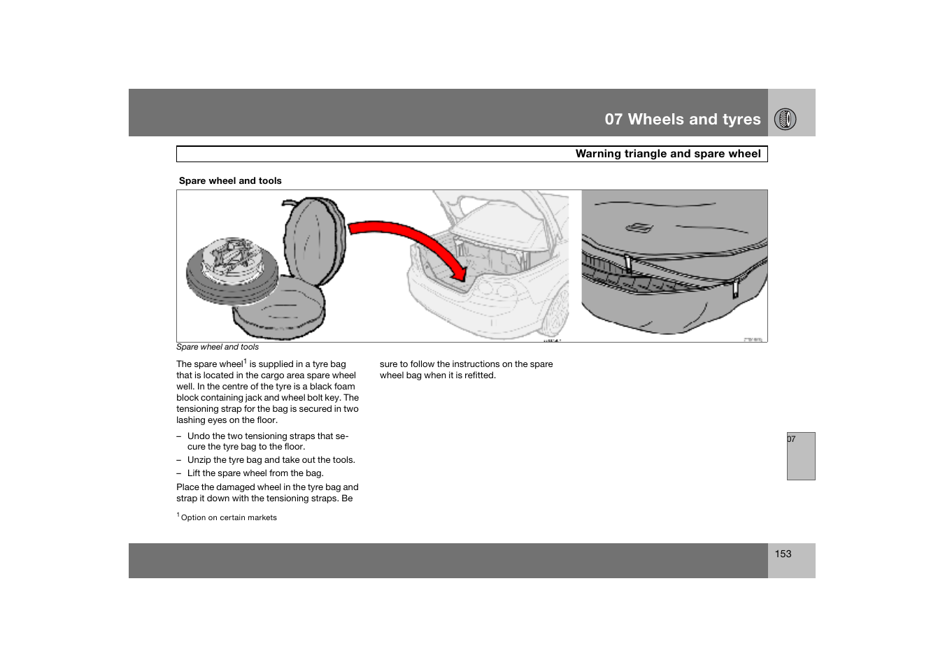 07 wheels and tyres | Volvo C70 User Manual | Page 154 / 251
