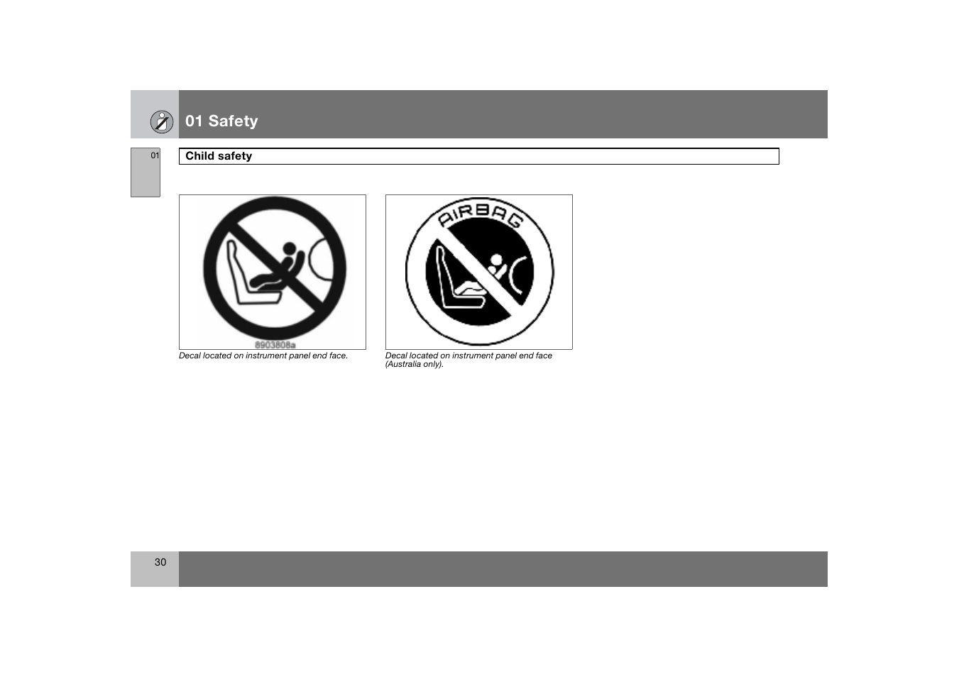 01 safety | Volvo C70 User Manual | Page 31 / 251