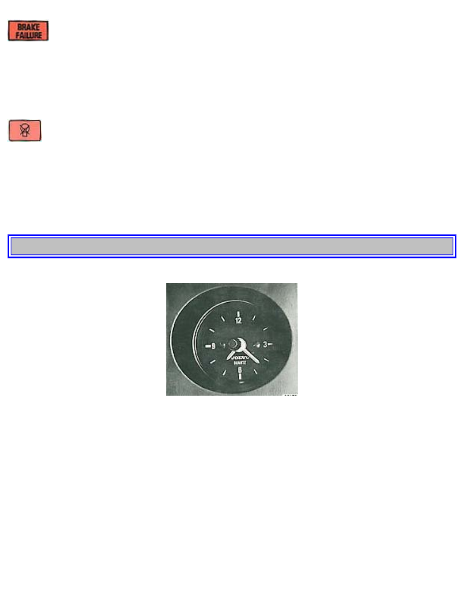 Clock, ambient temperature gauge 12, Pg. 12 clock, ambient temperature gauge | Volvo 240 User Manual | Page 11 / 126