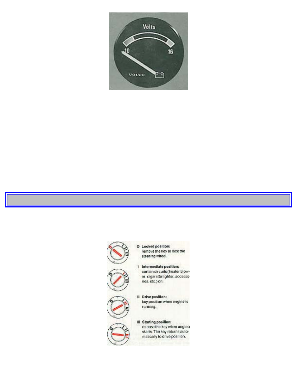 Ignition switch, turn signals 14, 2 turn signals, 7 starting (ignition) switch/steering wheel lock | Pg. 14 starting (ignition) switch, turn signals | Volvo 240 User Manual | Page 13 / 126