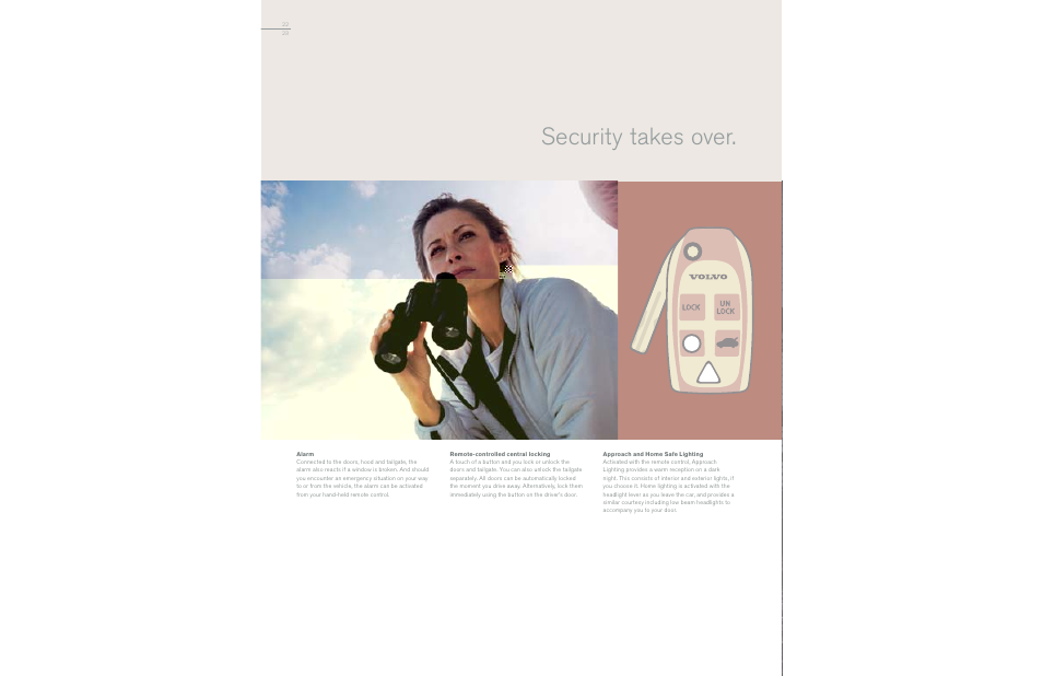 Security takes over | Volvo S60 User Manual | Page 24 / 44