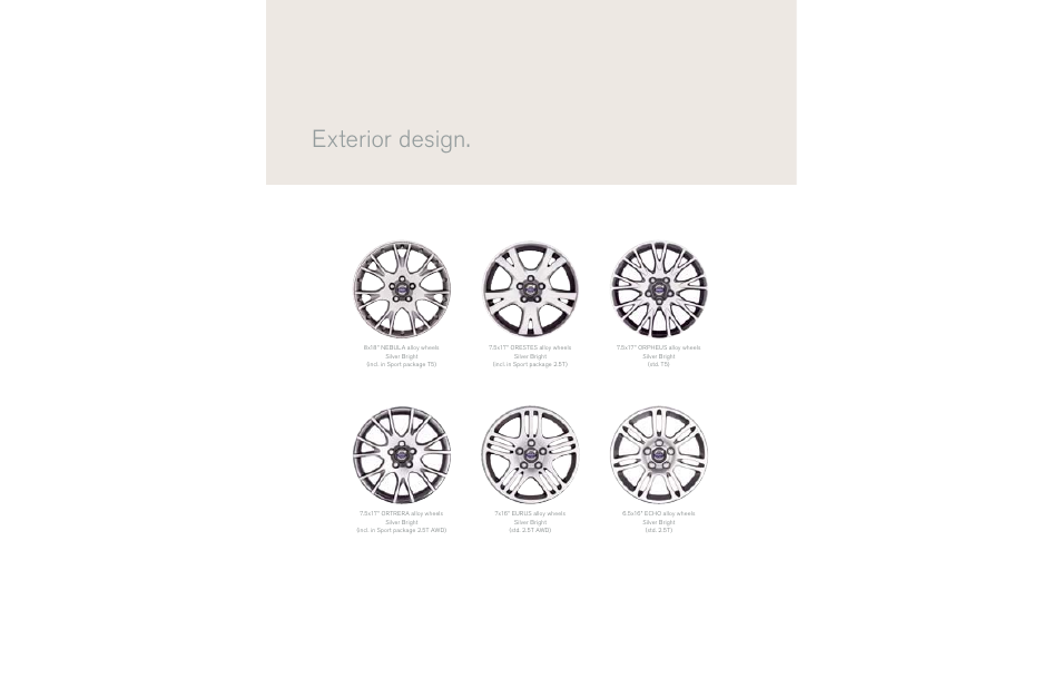 Exterior design | Volvo S60 User Manual | Page 35 / 44
