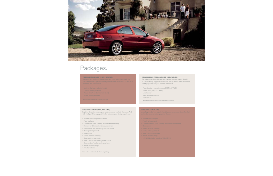 Packages | Volvo S60 User Manual | Page 39 / 44