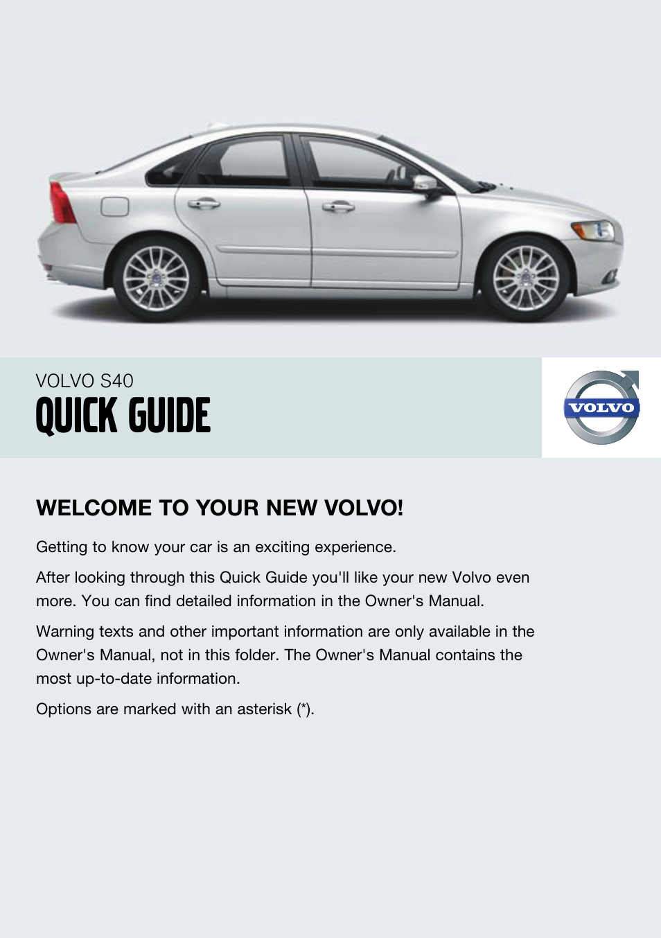 Volvo 2008 S40 User Manual | 8 pages