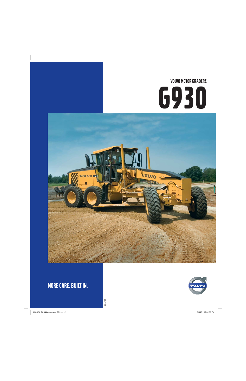 Volvo MOTOR GRADERS G930 User Manual | 10 pages