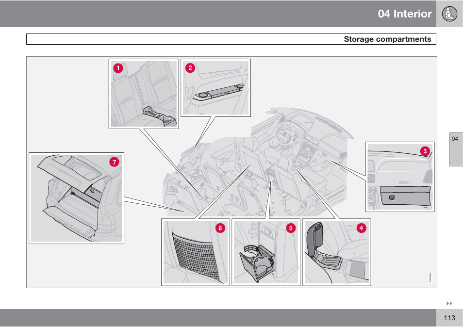 04 interior | Volvo XC90 User Manual | Page 113 / 302