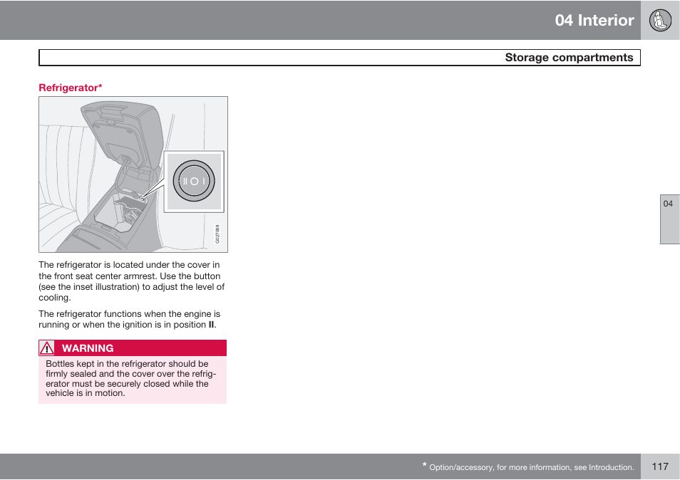 04 interior | Volvo XC90 User Manual | Page 117 / 302