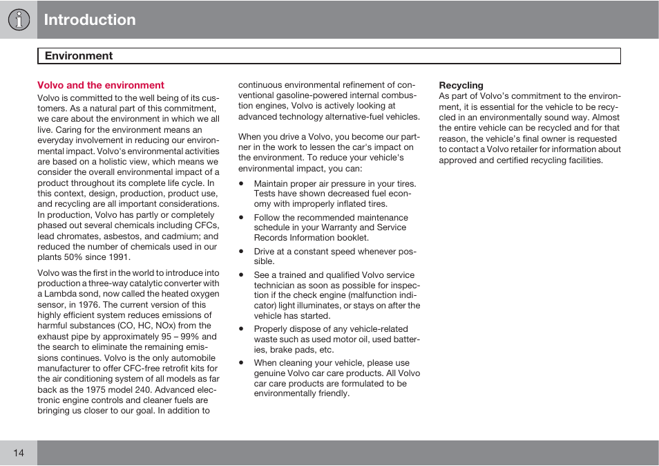 Introduction | Volvo XC90 User Manual | Page 14 / 302