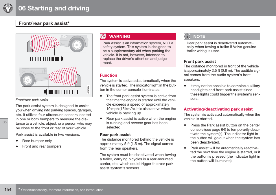 06 starting and driving | Volvo XC90 User Manual | Page 154 / 302