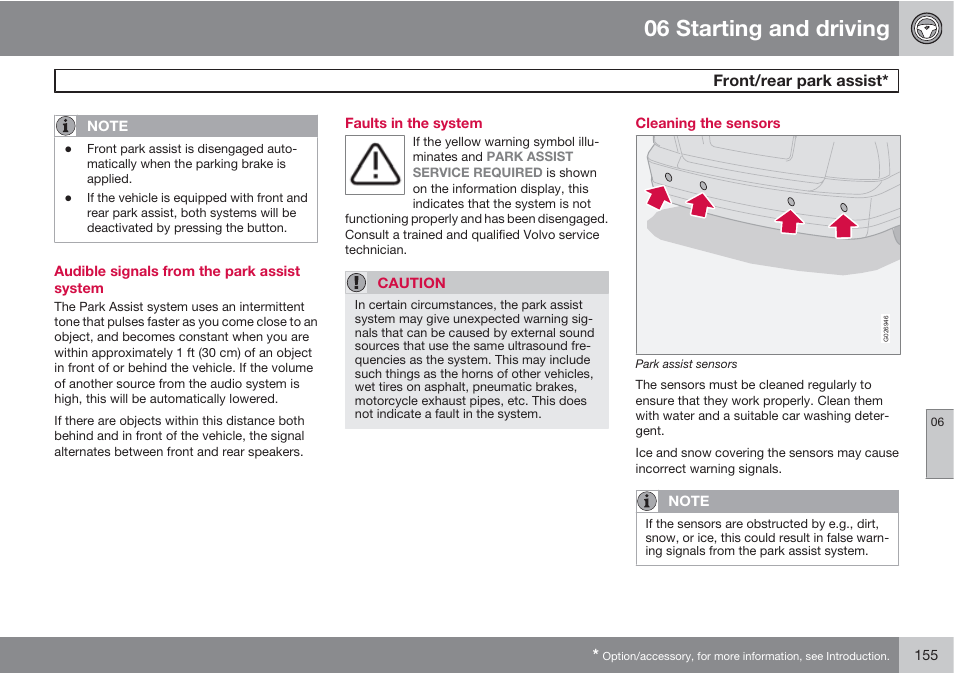 06 starting and driving | Volvo XC90 User Manual | Page 155 / 302