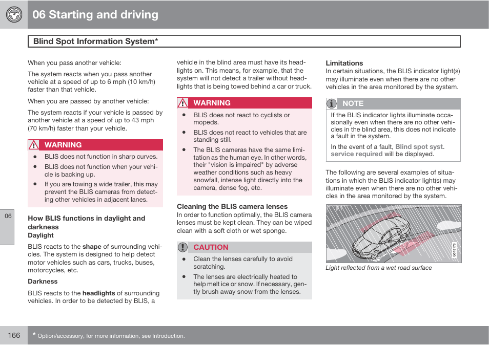 06 starting and driving | Volvo XC90 User Manual | Page 166 / 302