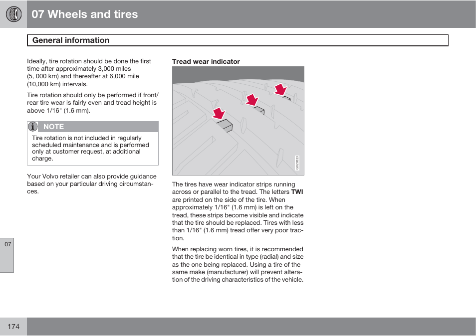 07 wheels and tires | Volvo XC90 User Manual | Page 174 / 302