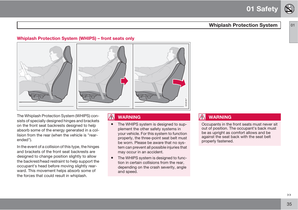 01 safety | Volvo XC90 User Manual | Page 35 / 302