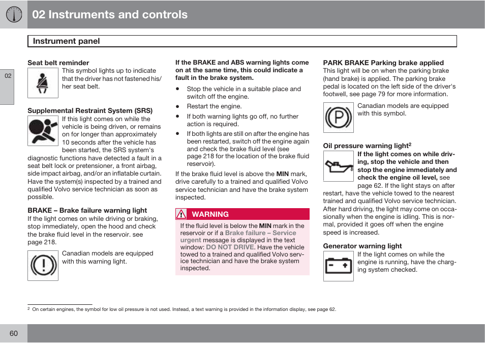 02 instruments and controls | Volvo XC90 User Manual | Page 60 / 302