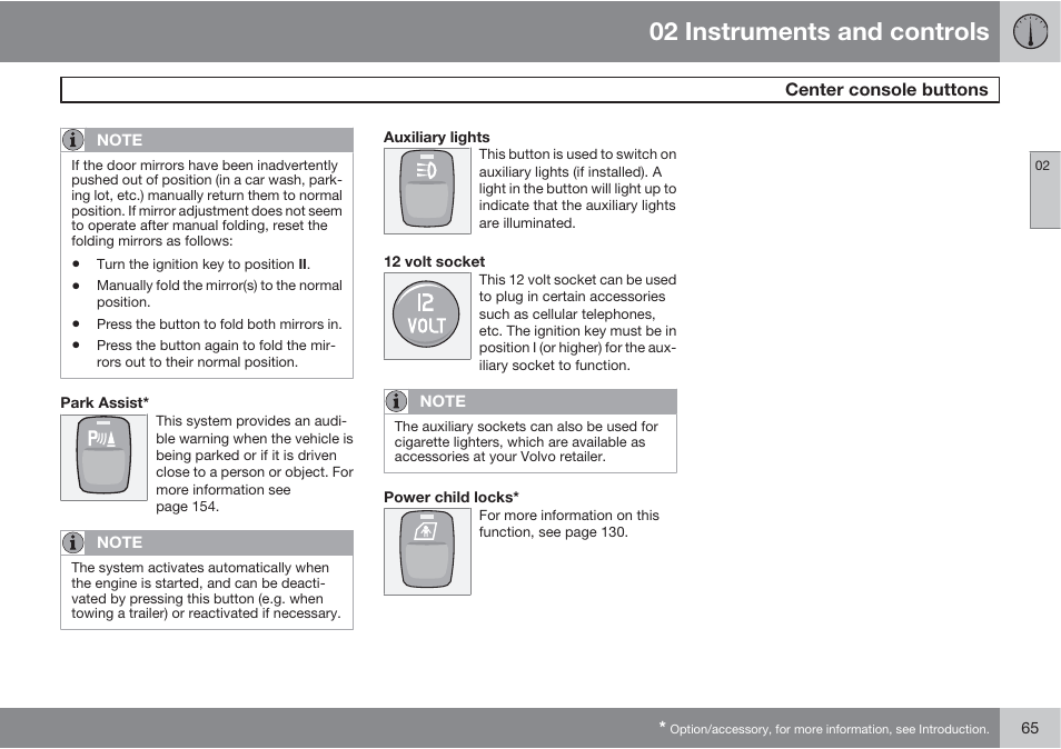 02 instruments and controls | Volvo XC90 User Manual | Page 65 / 302