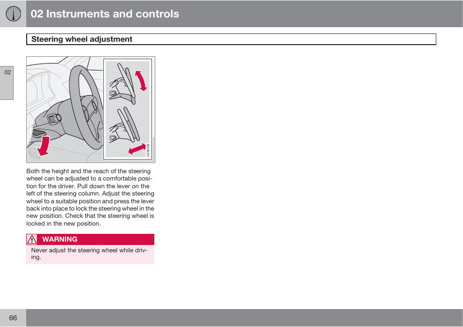 02 instruments and controls | Volvo XC90 User Manual | Page 66 / 302