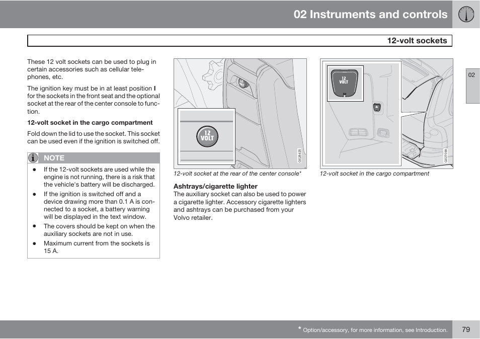 02 instruments and controls | Volvo XC90 User Manual | Page 79 / 302