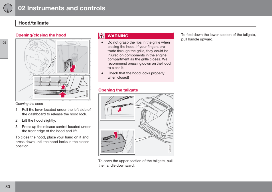 02 instruments and controls | Volvo XC90 User Manual | Page 80 / 302