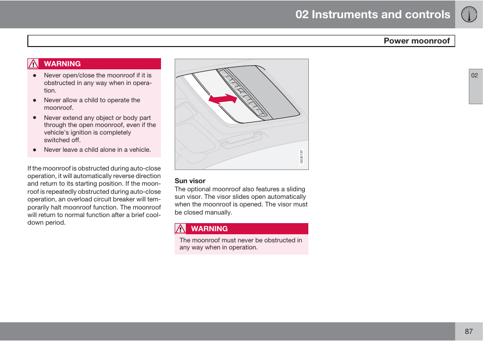 02 instruments and controls | Volvo XC90 User Manual | Page 87 / 302