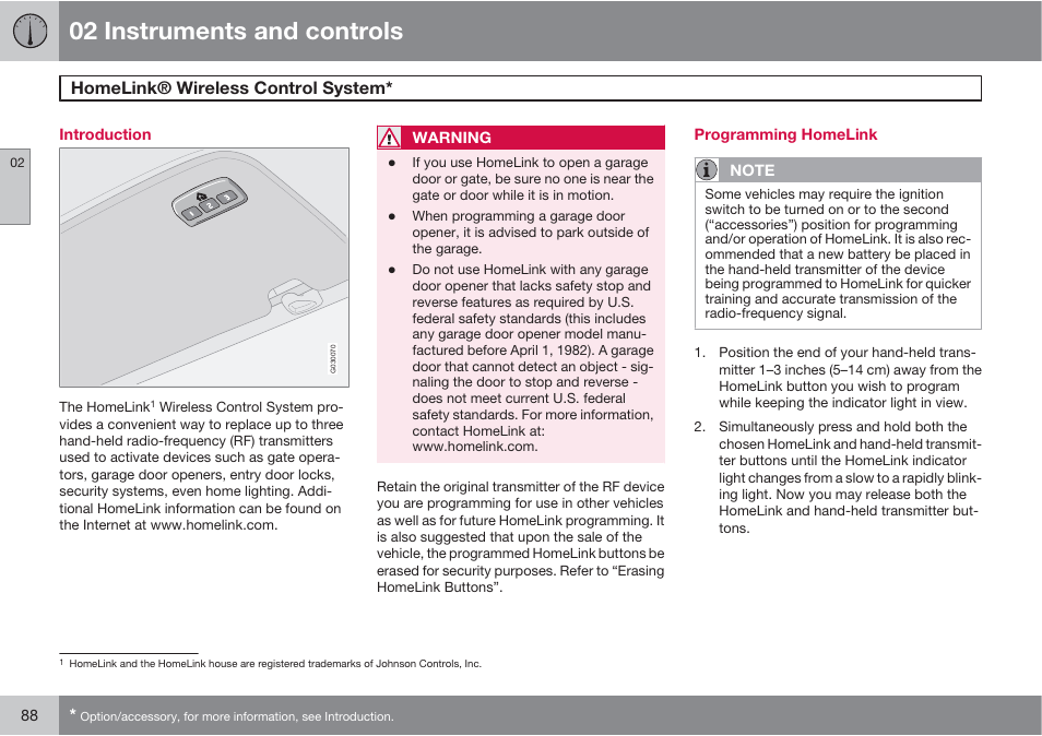 02 instruments and controls | Volvo XC90 User Manual | Page 88 / 302