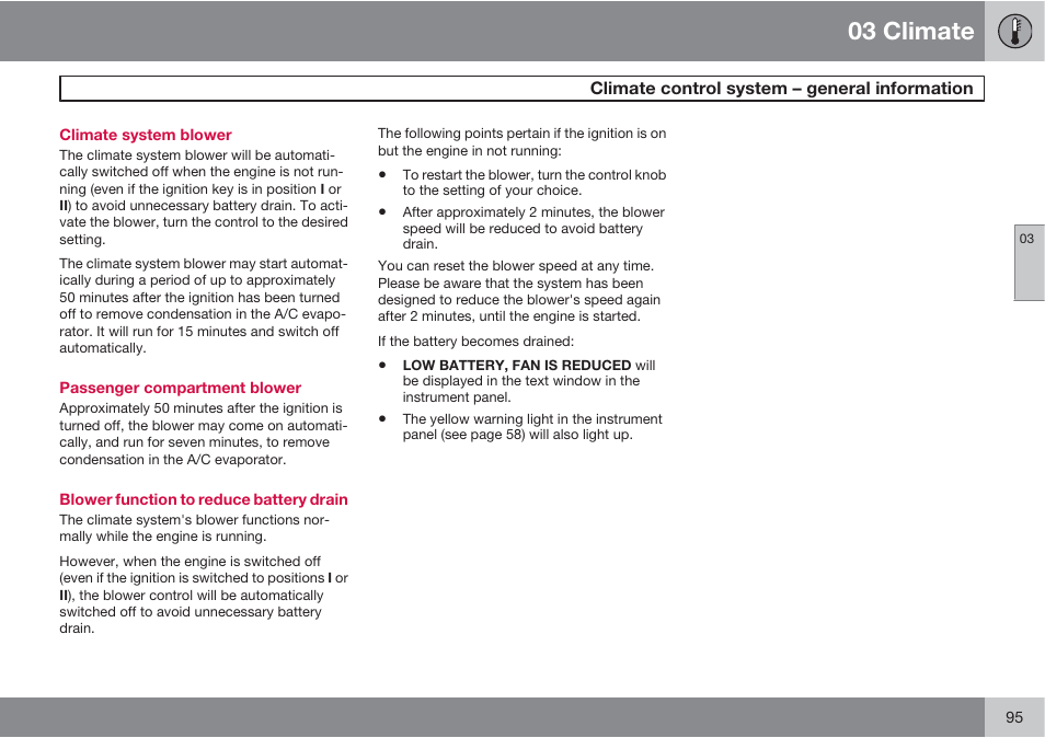 03 climate | Volvo XC90 User Manual | Page 95 / 302
