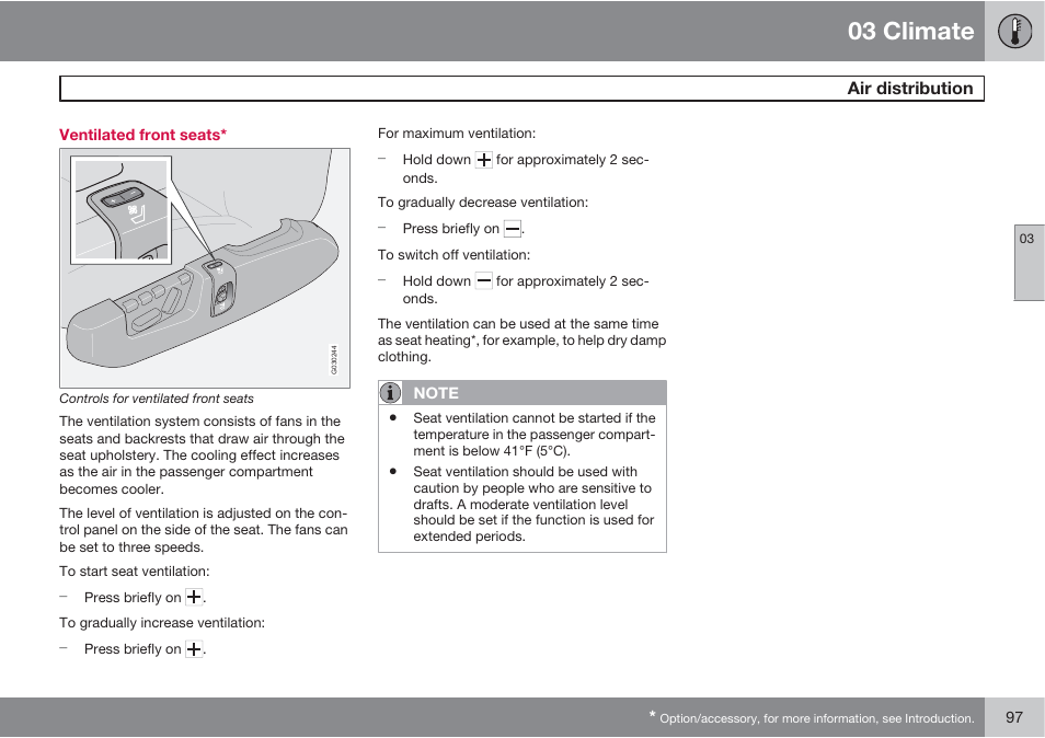 03 climate | Volvo XC90 User Manual | Page 97 / 302