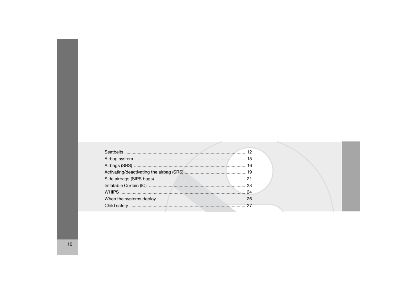 Volvo S60 S60R User Manual | Page 11 / 265