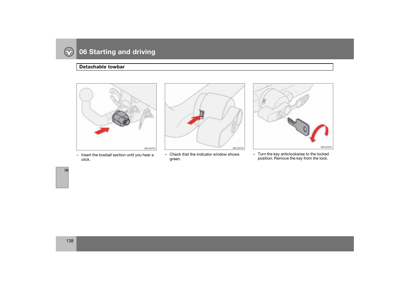 06 starting and driving | Volvo S60 S60R User Manual | Page 139 / 265