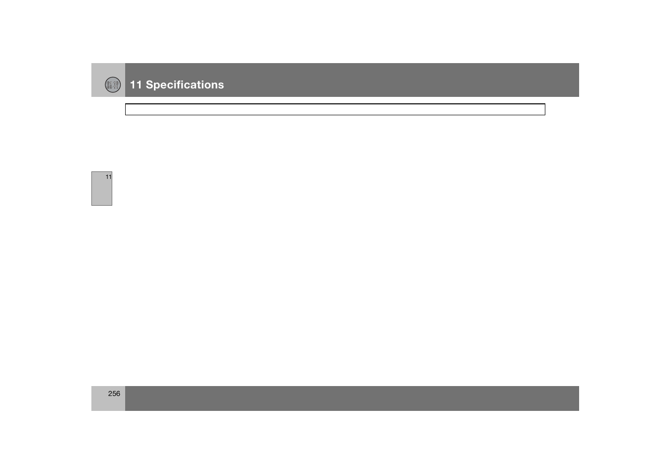 11 specifications | Volvo S60 S60R User Manual | Page 257 / 265