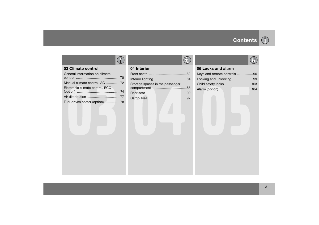 Volvo S60 S60R User Manual | Page 4 / 265