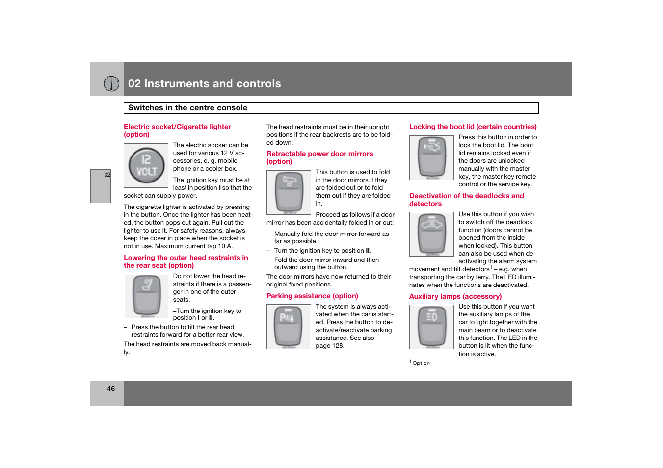 02 instruments and controls | Volvo S60 S60R User Manual | Page 47 / 265