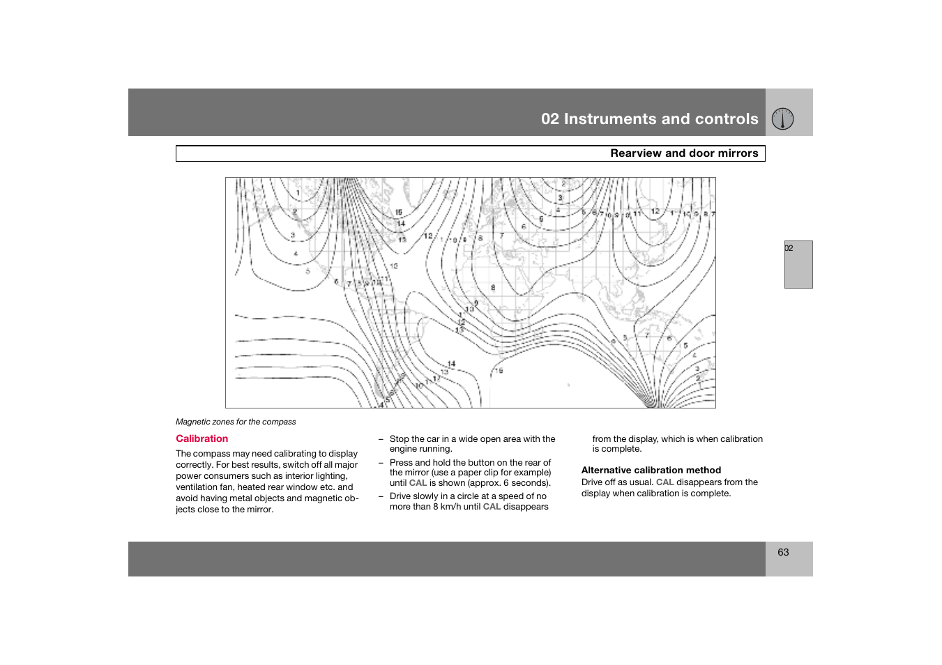 02 instruments and controls | Volvo S60 S60R User Manual | Page 64 / 265