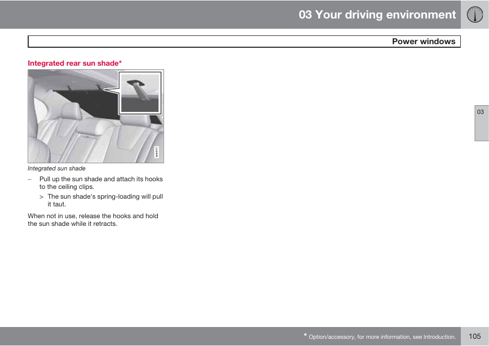 03 your driving environment | Volvo S60 User Manual | Page 105 / 358