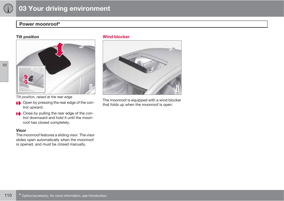 03 your driving environment | Volvo S60 User Manual | Page 110 / 358