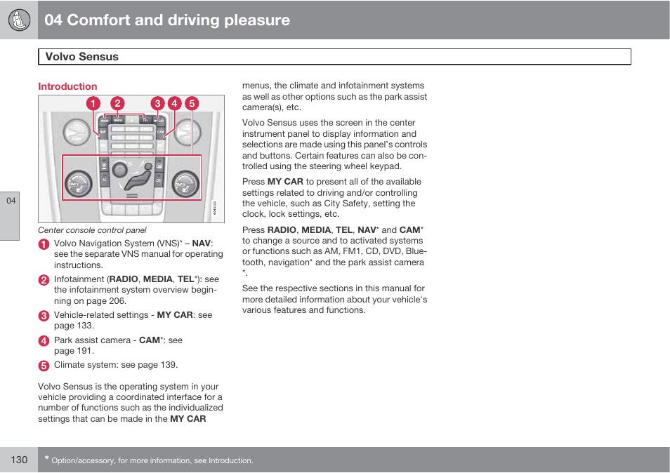 04 comfort and driving pleasure | Volvo S60 User Manual | Page 130 / 358