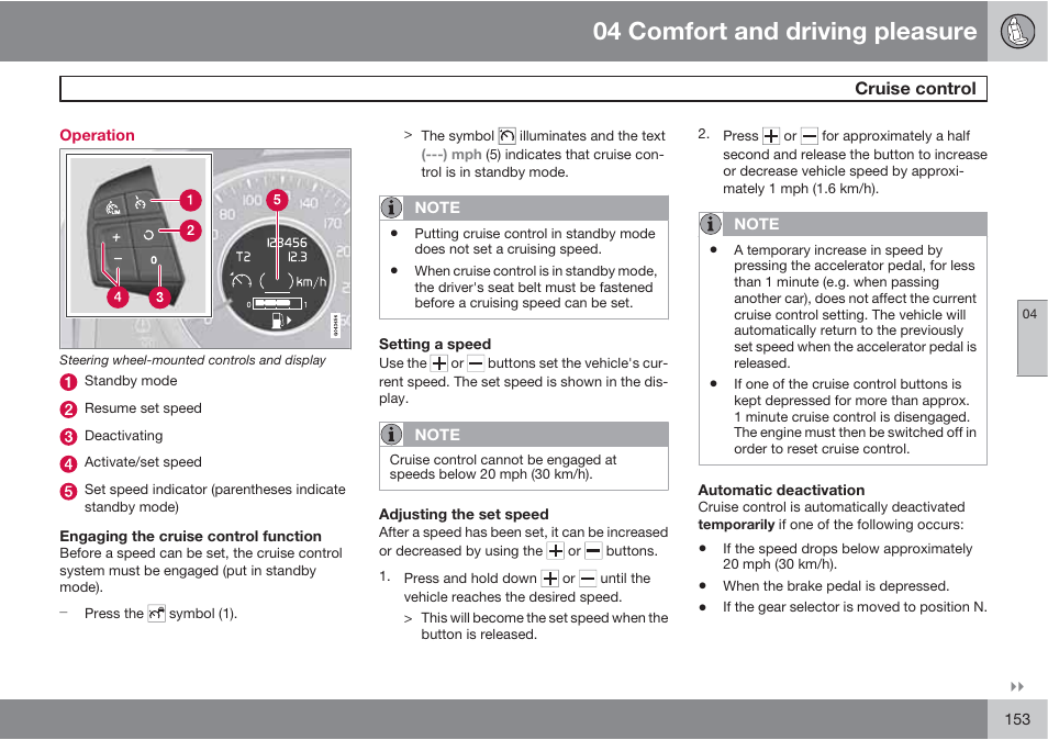 04 comfort and driving pleasure | Volvo S60 User Manual | Page 153 / 358